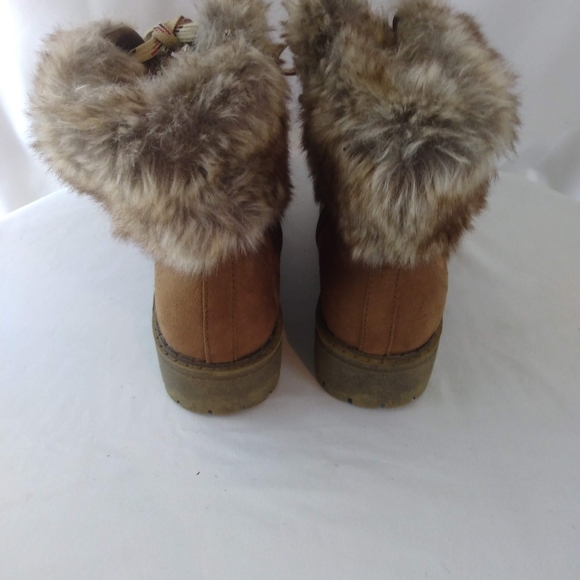 Universal Thread Brown Faux Fur Suede Booties - Picture 9 of 12